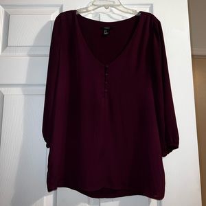 Forever 21 3/4 Sleeve Purple Blouse - Size S 💟